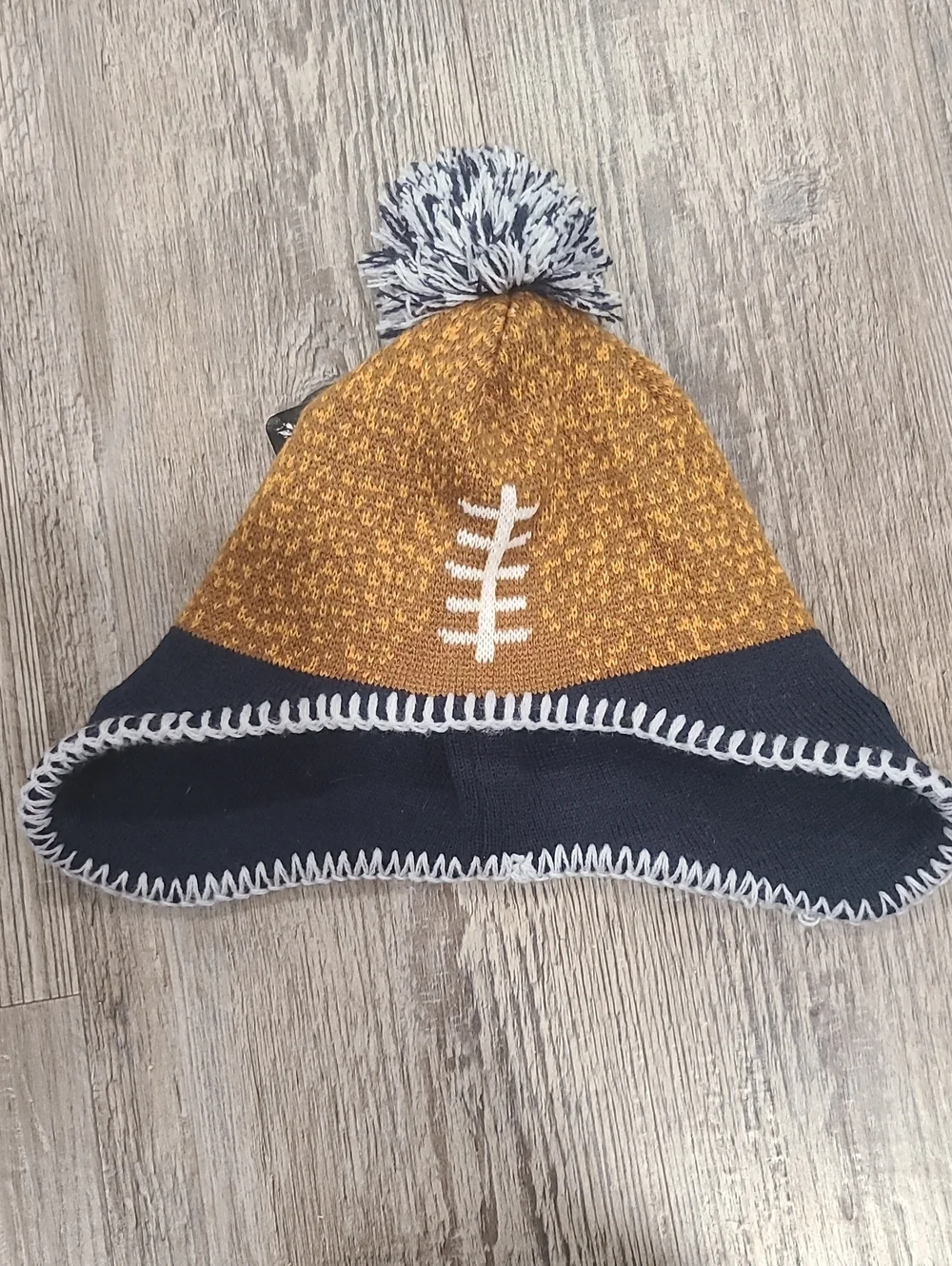 NFL Dallas Cowboys Football Head Knit Hat with Pom Preschool